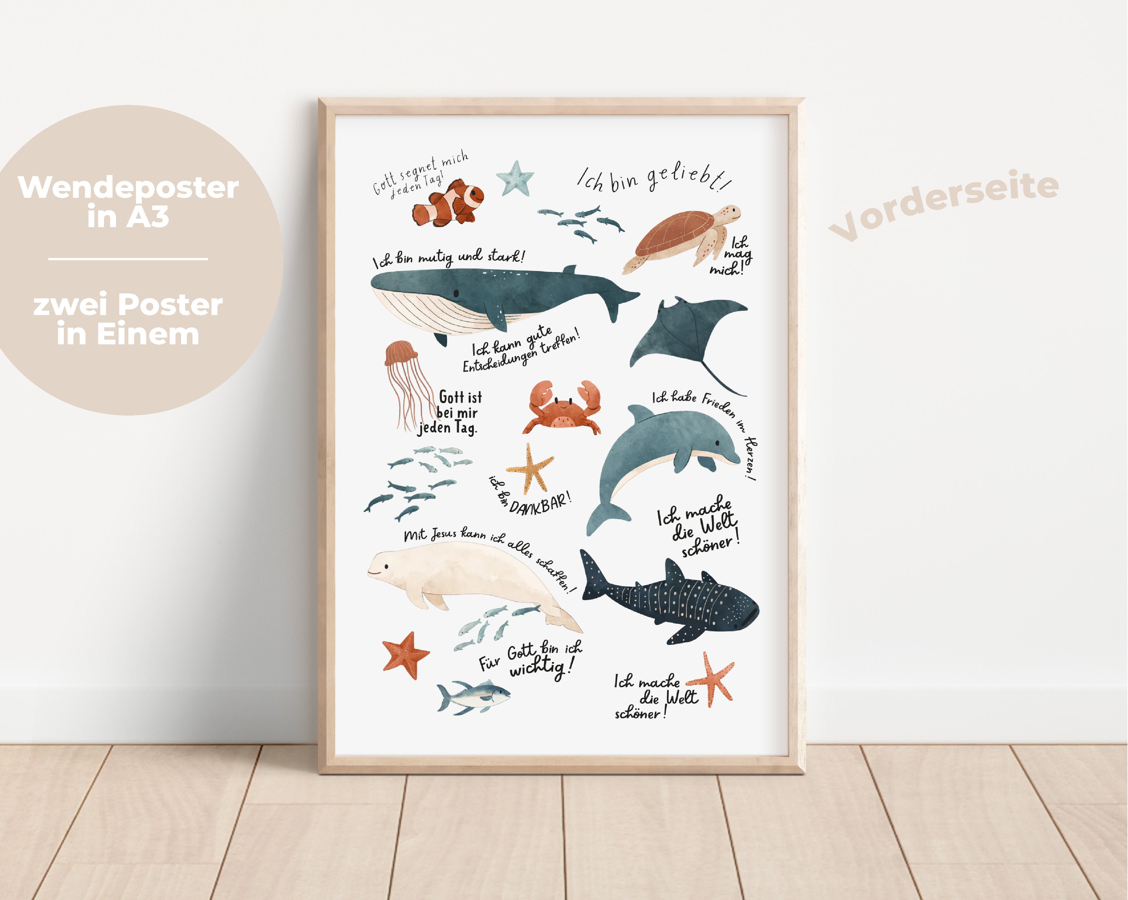 Wendeposter | Ermutigungen Meerestiere
