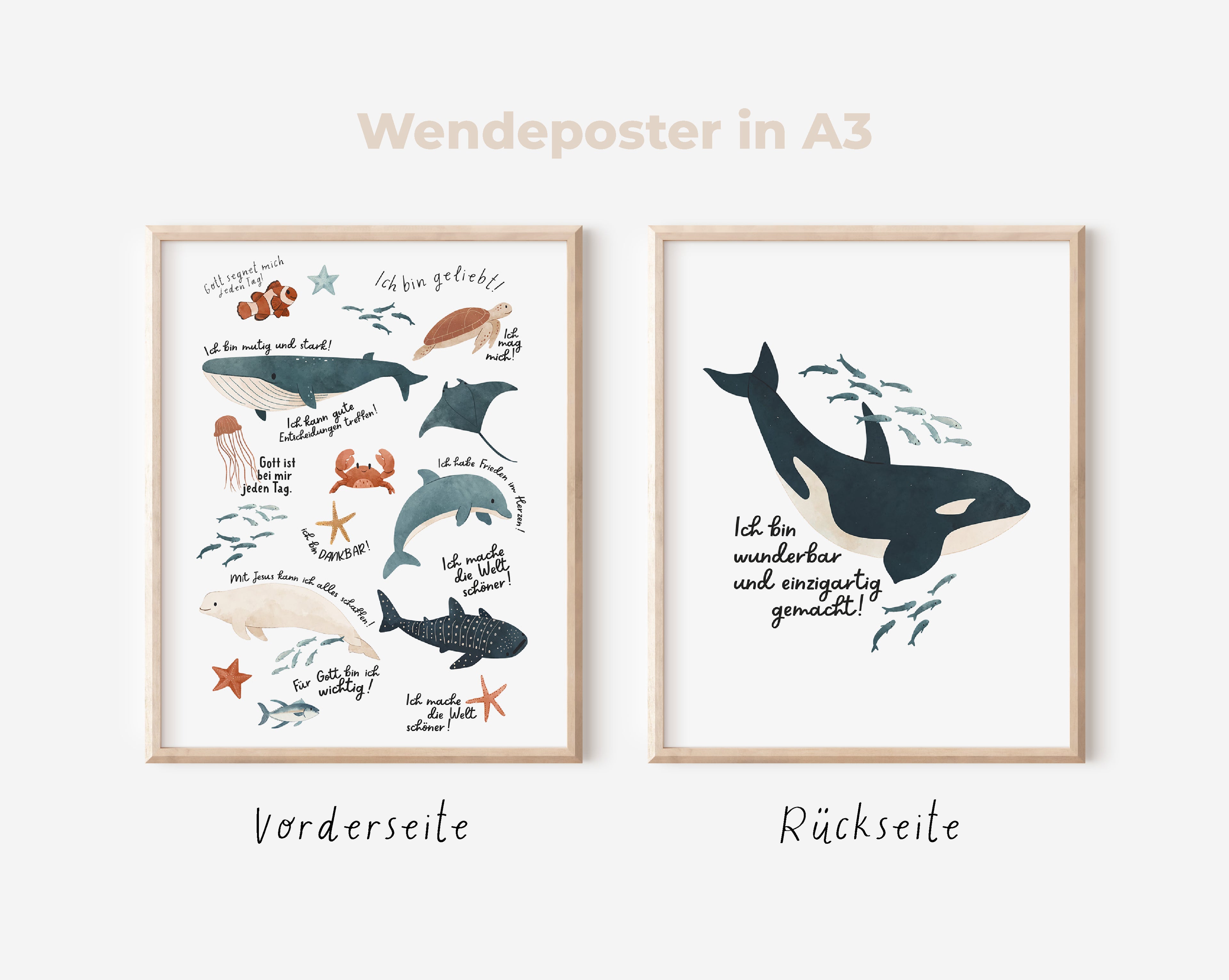 Wendeposter | Ermutigungen Meerestiere