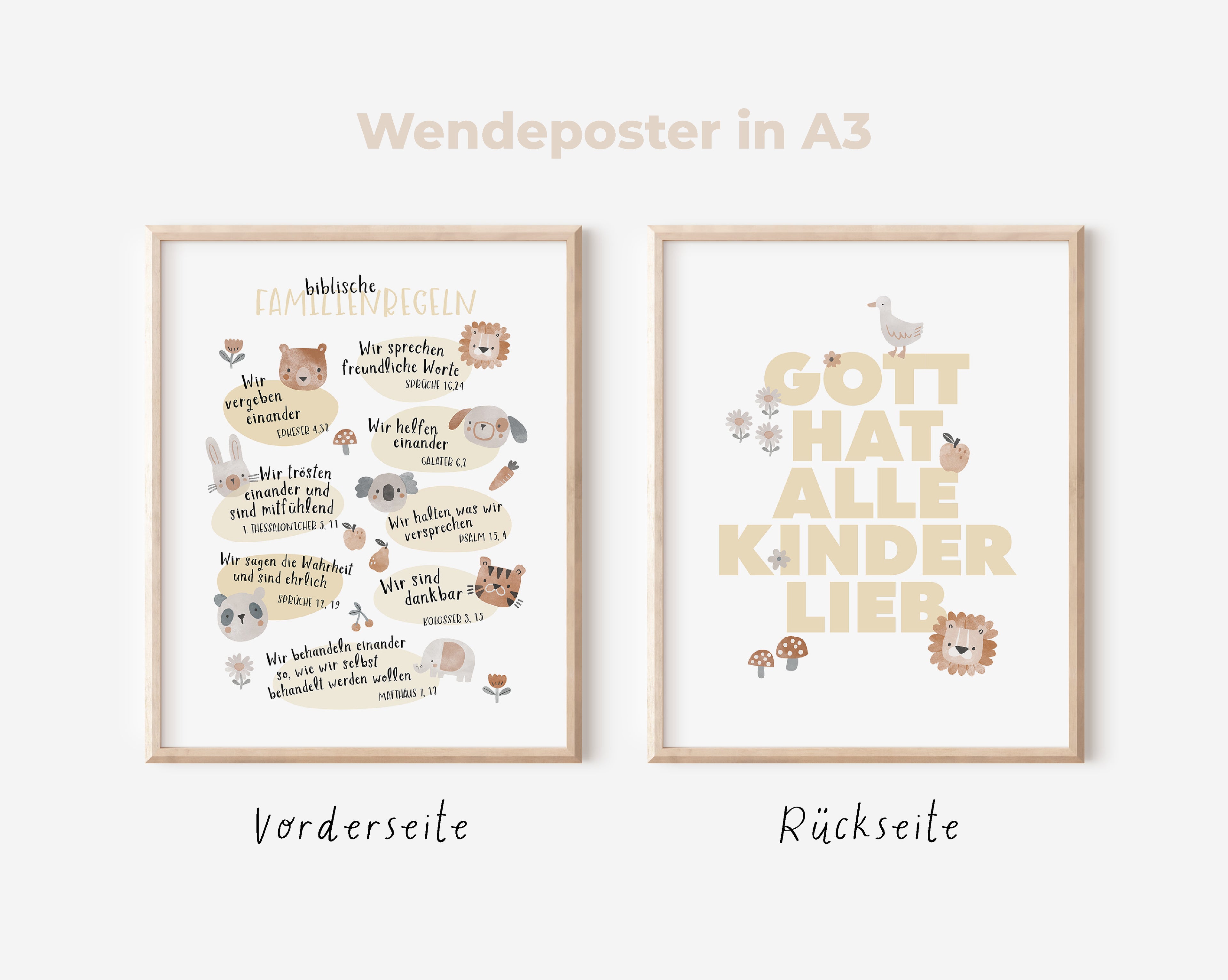 Wendeposter | biblische Familienregeln