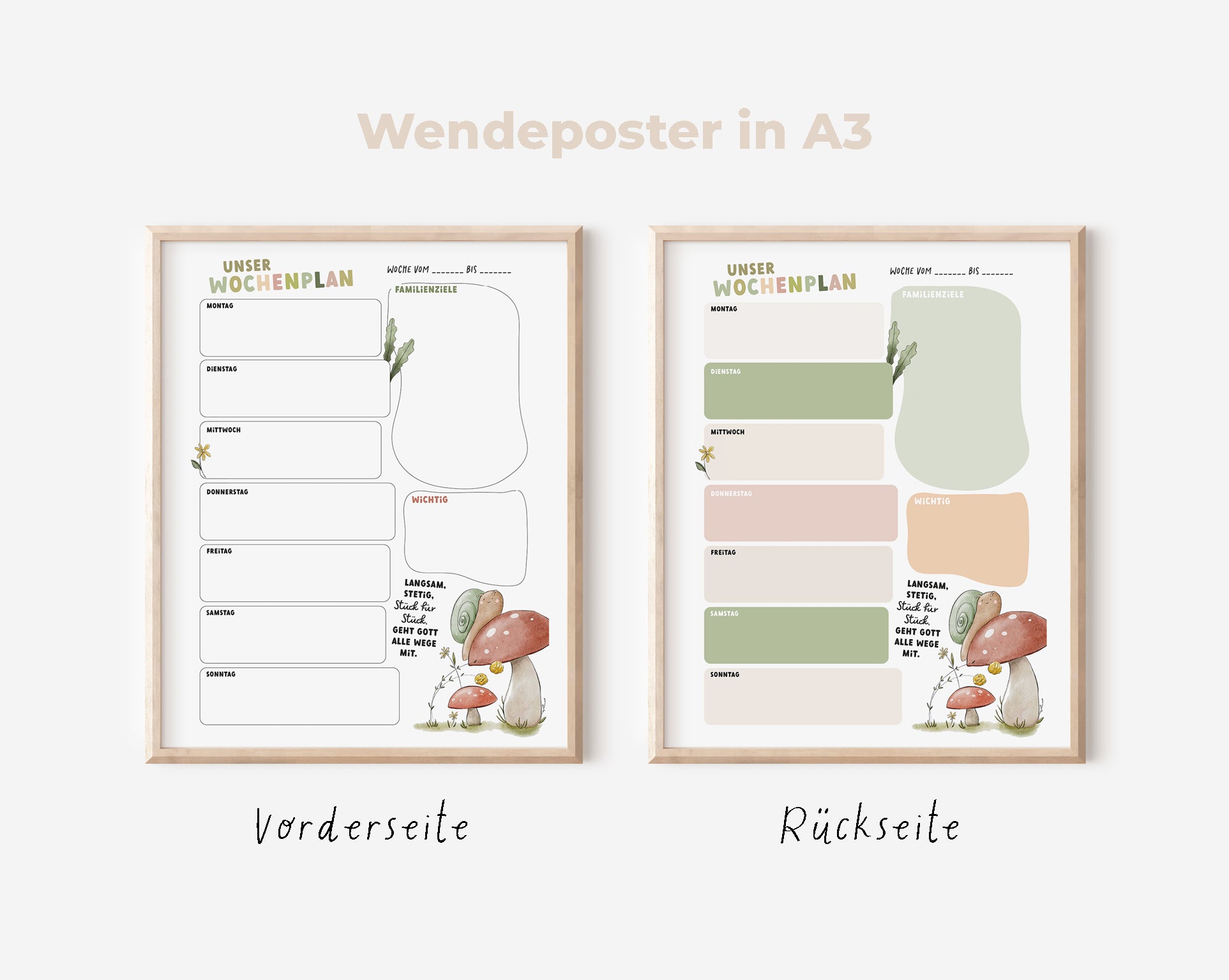 Wendeposter | Wochenplan