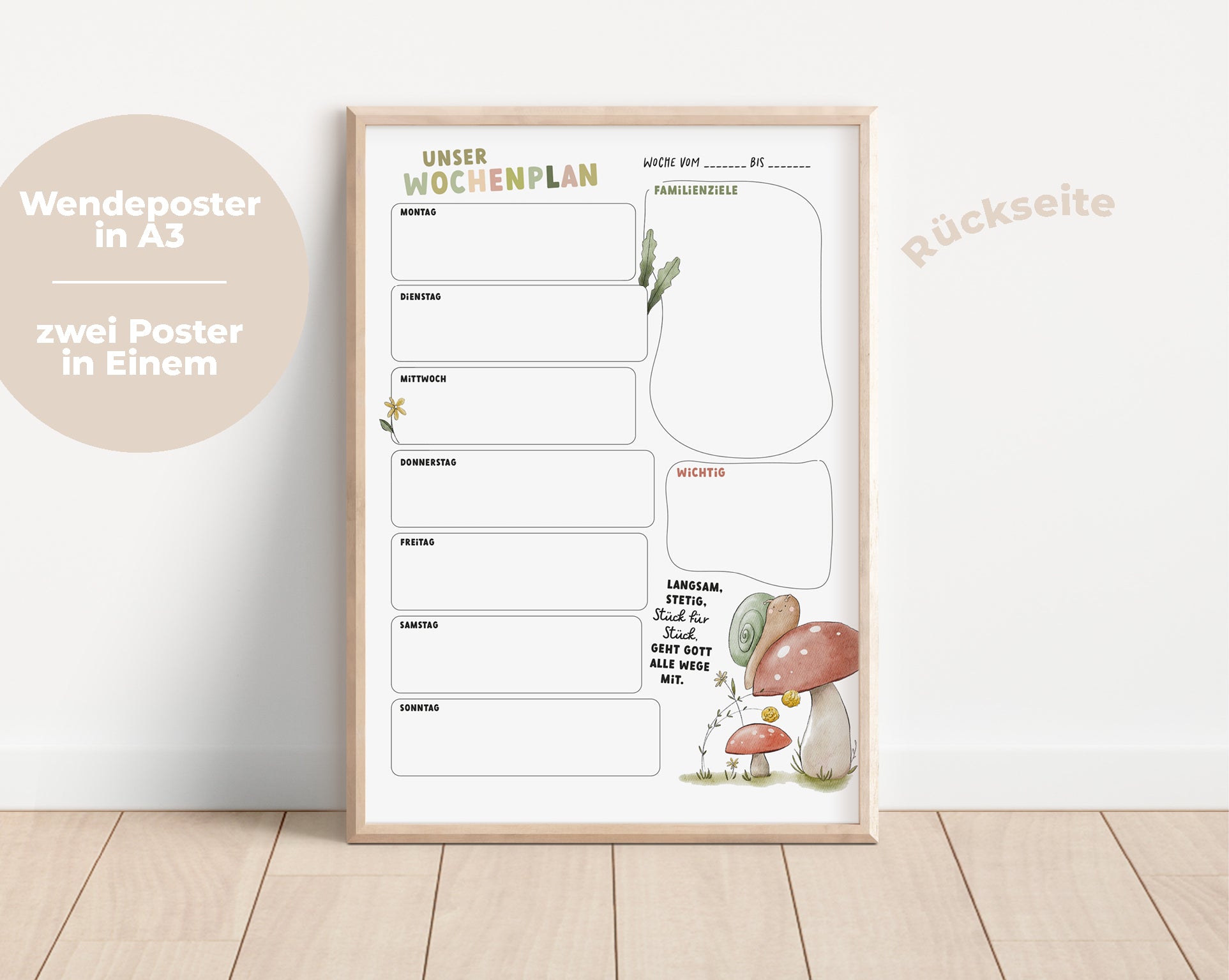 Wendeposter | Wochenplan